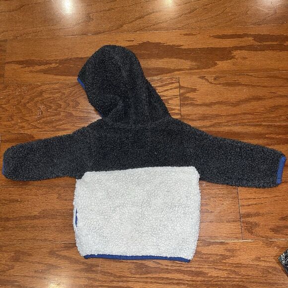 OshKosh B’gosh Cozy Pullover Sherpa Fleece Sweatshirt Jacket Size 9 Months Farm - Picture 3 of 5